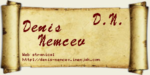 Denis Nemčev vizit kartica